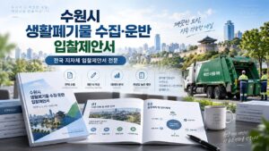 수원시 생활폐기물 수집운반 입찰제안서 홍보 이미지